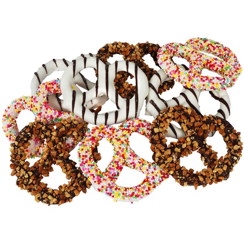  Hazel & Creme Chocolate Covered Pretzels - GET WELL SOON Chocolate Gift Box - Care Package Gift - Gourmet Food Gift