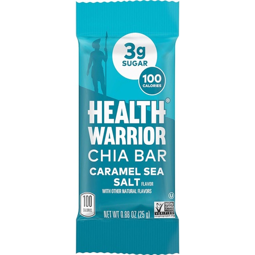  Health Warrior Chia Bars, Caramel Sea Salt, Gluten Free, Vegan, 25g Bars, 15 Count