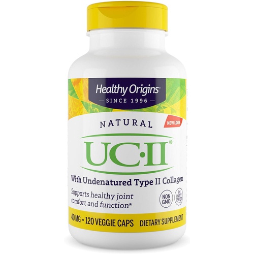  Healthy Origins UC-II 40 mg (Undenatured Type II Collagen, Non-GMO, Gluten Free, Joint Support), 120 Veggie Caps