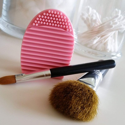  HeroNeo Cleaning MakeUp Washing Brush Silica Glove Scrubber Board Cosmetic Clean Tools (Pink)