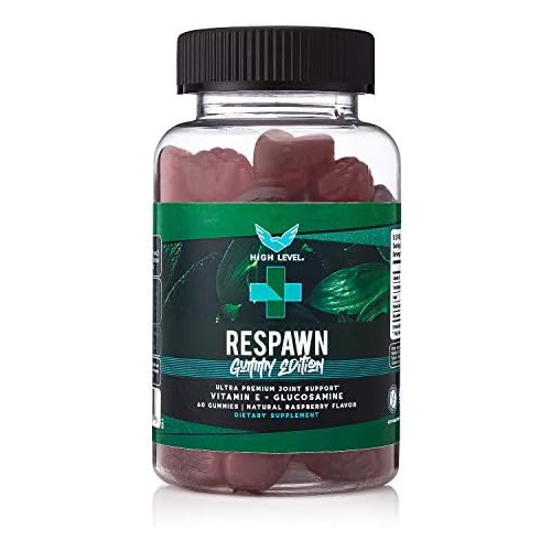  High Level Respawn Gummy - All Natural Anti-Inflammatory with Glucosamine and Vitamin E Natural Raspberry Flavor Joint and Swelling Relief Supplement 60 Gummies