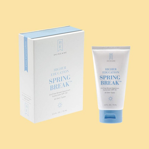  Higher Education Skincare: Spring Break SPF 30 - Oil-Free Sunscreen with Microfine Zinc Offering Broad Spectrum Sunscreen Protection from UVA/UVB; With Aloe Vera and Super Antioxid