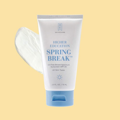  Higher Education Skincare: Spring Break SPF 30 - Oil-Free Sunscreen with Microfine Zinc Offering Broad Spectrum Sunscreen Protection from UVA/UVB; With Aloe Vera and Super Antioxid