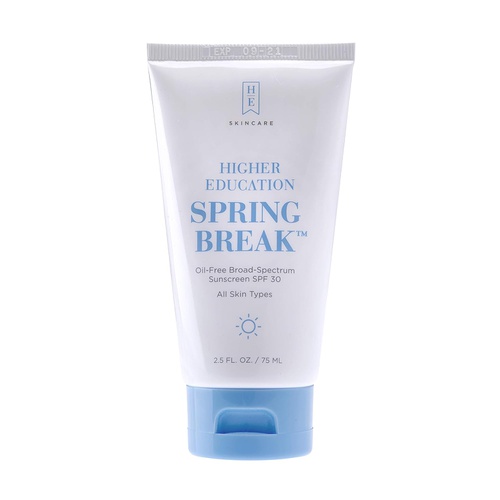  Higher Education Skincare: Spring Break SPF 30 - Oil-Free Sunscreen with Microfine Zinc Offering Broad Spectrum Sunscreen Protection from UVA/UVB; With Aloe Vera and Super Antioxid