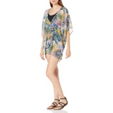 Hobie Womens Standard Flutter Tassle Tie Tunic Swimsuit Cover Up