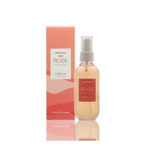  Hollyhoux Rose Refresher Mist with Rose Oil and Aloe Helps Protect Skin from Aging, Brightens and Revitalizes - 3.6 fl oz / 100mL. Vegan, Non GMO and Cruelty Free.