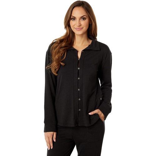  Honeydew Intimates Late Checkout Jersey Button Down
