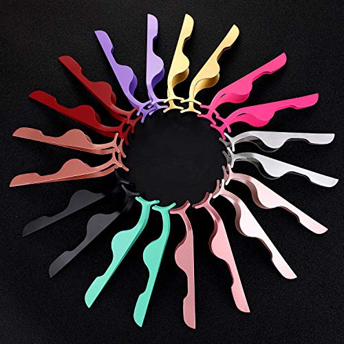  Honoson 50 Pieces False Eyelash Applicator Tool Stainless Steel Eyelash Extension Tweezers Remover Clip Tweezers Nipper Eyelash Makeup Tools for Eyelash Application and Removal Supplies (A