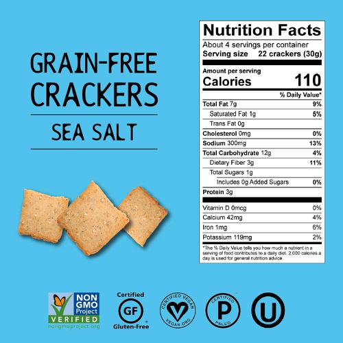  Hu Paleo Vegan Crackers | Pizza 2 Pack | Keto Friendly, Gluten Free, Grain Free, Low Carb, No Added Oils, No Refined Starches
