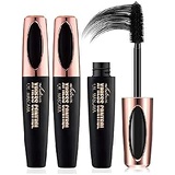 HuaQing 2 Pack 5D Voluminous Fiber Mascara,Instantaneous volume and length Long Lasting Lasting All Day Waterproof Smudge Proof Eyelashes Mascara