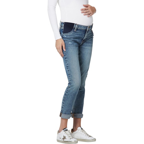 허드슨 Hudson Jeans Lana Boyfriend Ankle wu002F Rolled Hem (Maternity) in Everlast