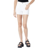 Hudson Jeans Croxley High-Rise Shorts wu002F Split Hem in White Snow