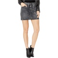 Hudson Jeans Viper Skirt in Blackened Metallic