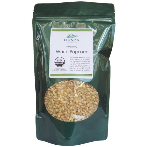  Hunza Organic White Popcorn (2-lbs)