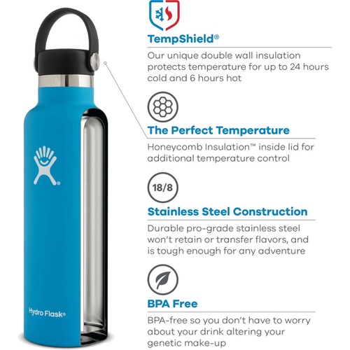  Hydro Flask 21oz Standard Mouth Water Bottle - Hike & Camp