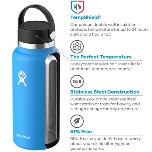  Hydro Flask 20oz Wide Mouth Flex Cap 2.0 Water Bottle - Hike & Camp