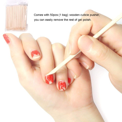  I.B.N Upgraded Steam Nail Polish Remover Machine Nail Steamer for Gel Nail Polish Removal with 50pcs Wooden Cuticle Pusher Sticks (Not For Dip Powder Nails)