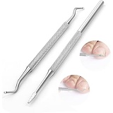 IBEET Ingrown Toenail File and Spoon Nail Cleaner Set Stainless Steel Toe Cleaner Tool for Salon Home Use Nail Lifter Double Side Manicure Nail File Kit Foot Care