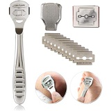 iButliv Callus Remover for Feet, Foot Callus Shaver Heel Hard Skin Remover for Hand Feet Pedicure Razor Tool Shavers with Stainless Steel Handle 10 Blades