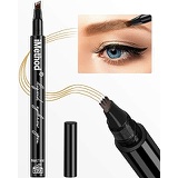 Eyebrow Tattoo Pen - iMethod Microblading Eyebrow Pencil with a Micro-Fork Tip Applicator Creates Natural Looking Brows Effortlessly and Stays on All Day, Light Brown