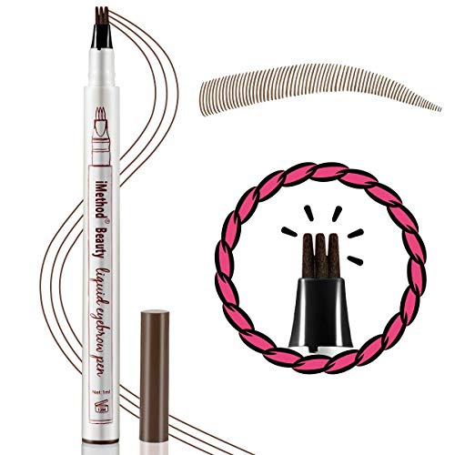  iMethod Eyebrow Tattoo Pen - Brow Microfilling Pen, Microblading Eyebrow Pen for Hair-like Strokes, Dark Brown