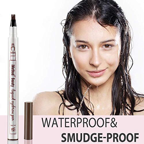  iMethod Eyebrow Tattoo Pen - Brow Microfilling Pen, Microblading Eyebrow Pen for Hair-like Strokes, Dark Brown