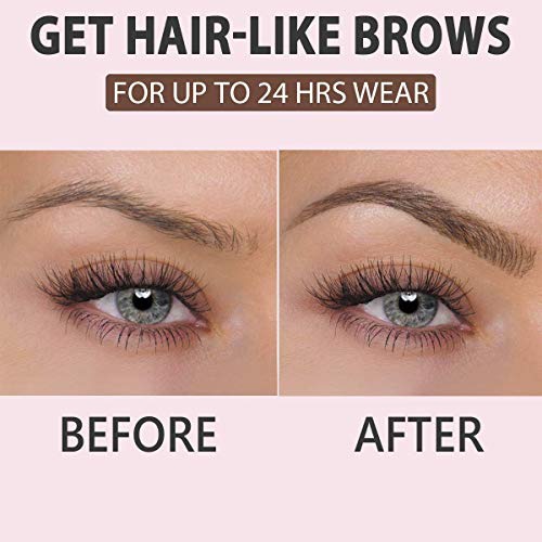  iMethod Eyebrow Tattoo Pen - Brow Microfilling Pen, Microblading Eyebrow Pen for Hair-like Strokes, Dark Brown