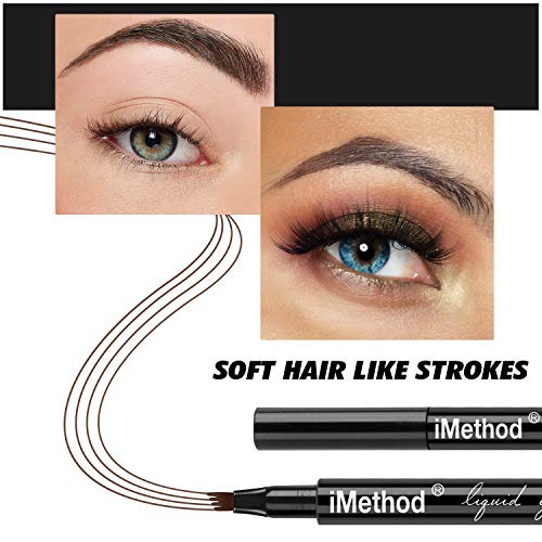  Microblading Eyebrow Pen - Eyebrow Tattoo Pen by iMethod, Creates Natural Looking Eyebrows Effortlessly and Stays on All Day, Dark Brown