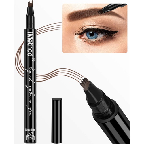  Microblading Eyebrow Pen - Eyebrow Tattoo Pen by iMethod, Creates Natural Looking Eyebrows Effortlessly and Stays on All Day, Dark Brown