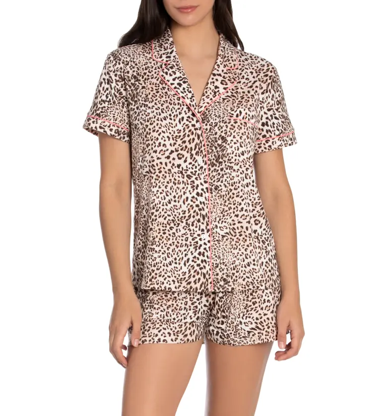 In Bloom by Jonquil Tangalle Animal Print Short Pajamas_NATURAL