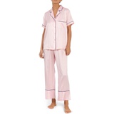 In Bloom by Jonquil Satin Pajamas_CORAL STRIPE
