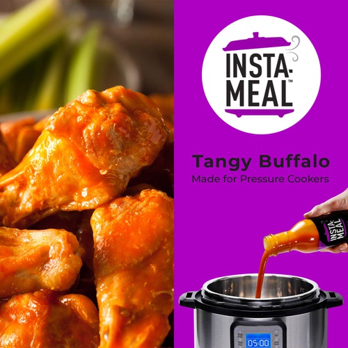  Insta-Meal Instant Pot Compatible Sauce, Tangy Buffalo Wing Cooking Starter - Fast & Easy Chicken Recipes for Beginners & Beyond | Fresh & Healthy, No Prep, 5 Ingredient One-Pot Pr