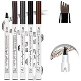 IQQI Eyebrow Pencil, Microblading Eyebrow Pen, Tattoo Eyebrow With Precision Applicator Long Lasting, Waterproof, Smudge Proof For Fuller Natural Looking Brows -4 Different Colors 4 Pcs