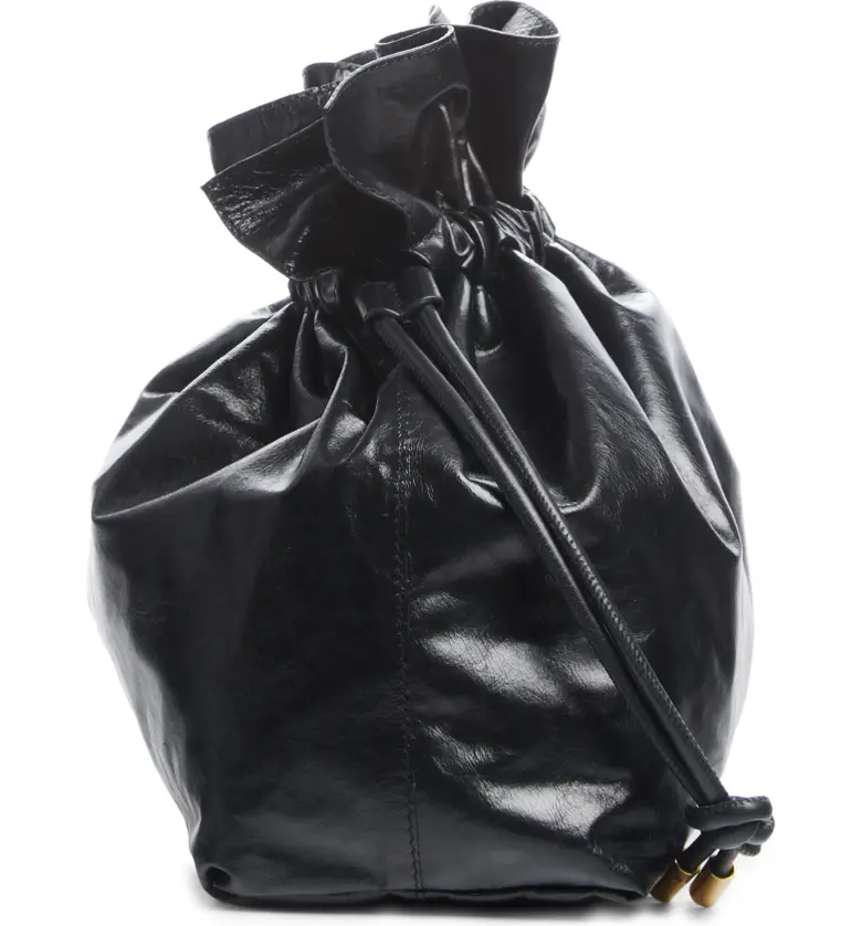  Isabel Marant Leather Bucket Bag_BLACK
