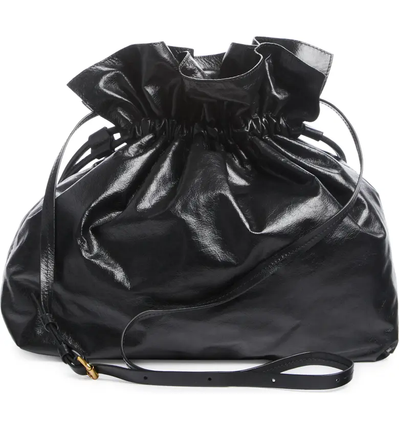  Isabel Marant Leather Bucket Bag_BLACK