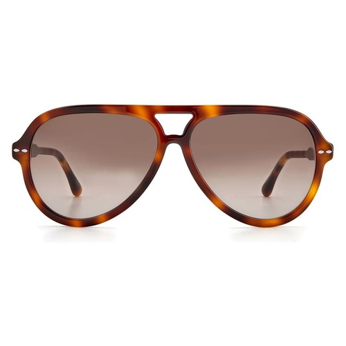  Isabel Marant 59mm Gradient Aviator Sunglasses_DARK HAVANA/ BROWN Gradient