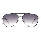 Isabel Marant 60mm Gradient Aviator Sunglasses_BLACK SILVER/ GREY SHADED