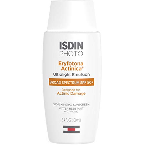  ISDIN Eryfotona Actinica Mineral Sunscreen SPF 50+ Zinc Oxide 3.4 Fl. Oz.