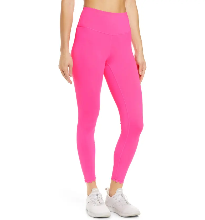 IVL Collective Scallop Active 7u002F8 Leggings_NEON PINK
