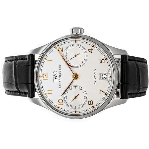  IWC Portugieser Automatic Silver Dial Watch IW5001-14 (Pre-Owned)