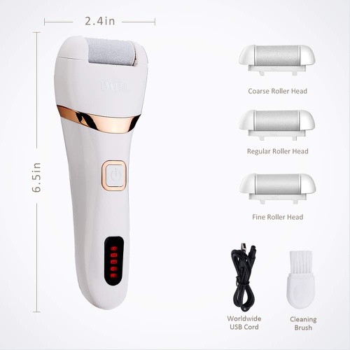  IWEEL Callus Remover for Feet, Rechargeable Electric Foot File Hard Skin Remover Pedicure Tools for Feet Electronic Callus Shaver Waterproof Pedicure kit for Cracked Heels and Dead Skin