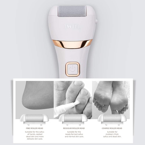  IWEEL Callus Remover for Feet, Rechargeable Electric Foot File Hard Skin Remover Pedicure Tools for Feet Electronic Callus Shaver Waterproof Pedicure kit for Cracked Heels and Dead Skin