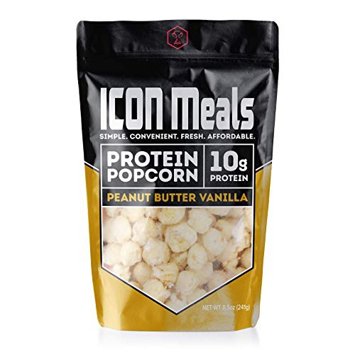  ICON Meals Protein Popcorn, High Protein Popcorn, 10g Protein, High Protein Snack, 1 Bag (8.5 oz) (Peanut Butter Vanilla)