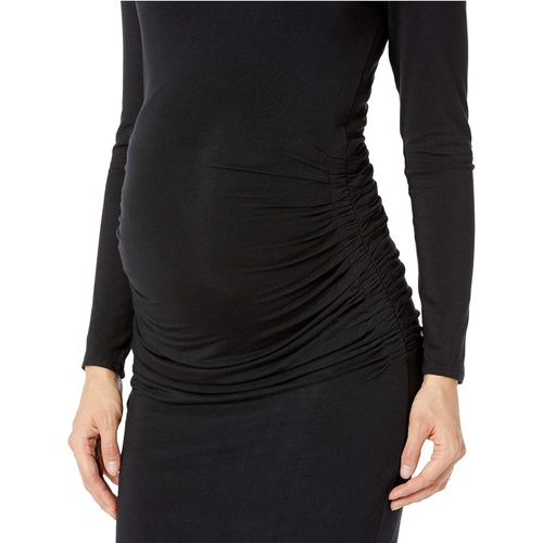  Ingrid & Isabel Maternity Long Sleeve Side Shirred Dress