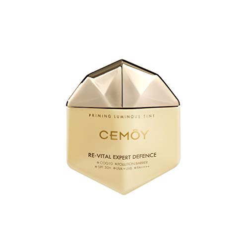  Inspired CL CEMOY Priming Luminous Tint Re-vital Expert Defence, CoQ10 And Pollution Barrier, Face Protector SPF 50+ PA++++Sunscreen Lotion, High Protection Sun Blocking Resistant UVA And UVB