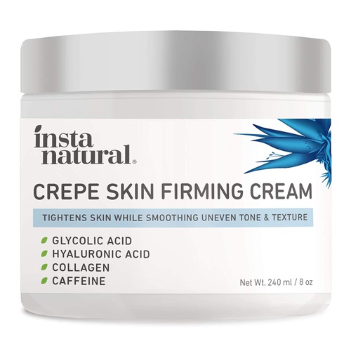  InstaNatural Crepe Firming Cream for Neck, Chest, Legs & Arms  Tightening & Lifting, Anti-Aging, Anti-Wrinkle, Collagen Skin Repair Treatment - Made With Hyaluronic Acid, Alpha Hydroxy & Caffe