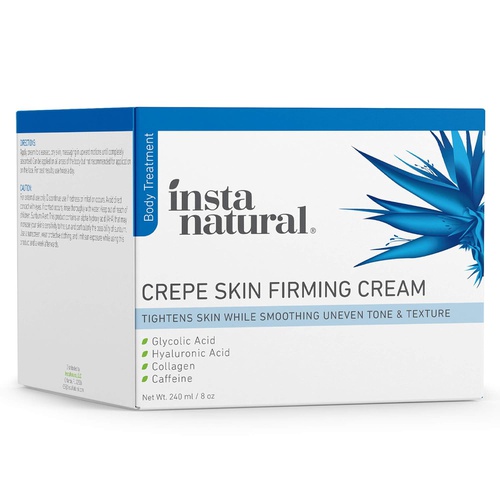  InstaNatural Crepe Firming Cream for Neck, Chest, Legs & Arms  Tightening & Lifting, Anti-Aging, Anti-Wrinkle, Collagen Skin Repair Treatment - Made With Hyaluronic Acid, Alpha Hydroxy & Caffe