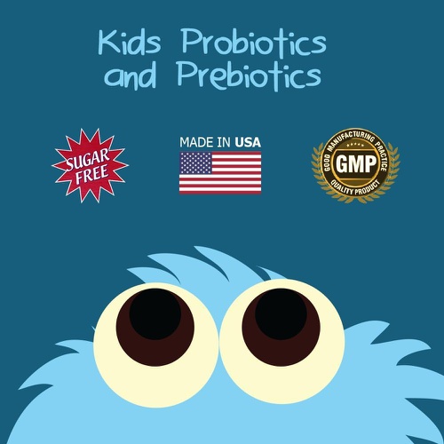  Intelligent Labs 6 Billion CFU Kids / Childrens Probiotics with Prebiotics, Sunfiber and Fos, for 10x More Effectiveness. One A Day Great Taste Chewable Probiotic, 2 Months Supply Per Bottle