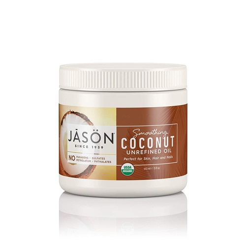  Jason Organic Unrefined Oil, Smoothing Coconut, 15 Oz