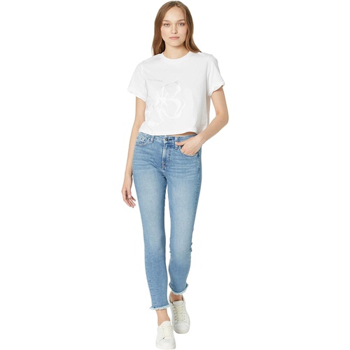  JEN7 Crop Skinny Cuff Fray Hem in Abba Fray